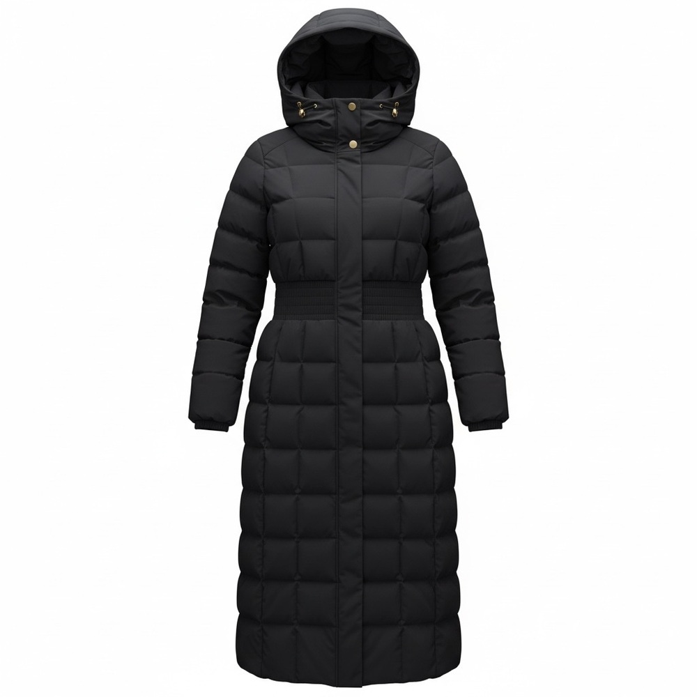 Cole Haan Women's Black Long Puffer Jacket